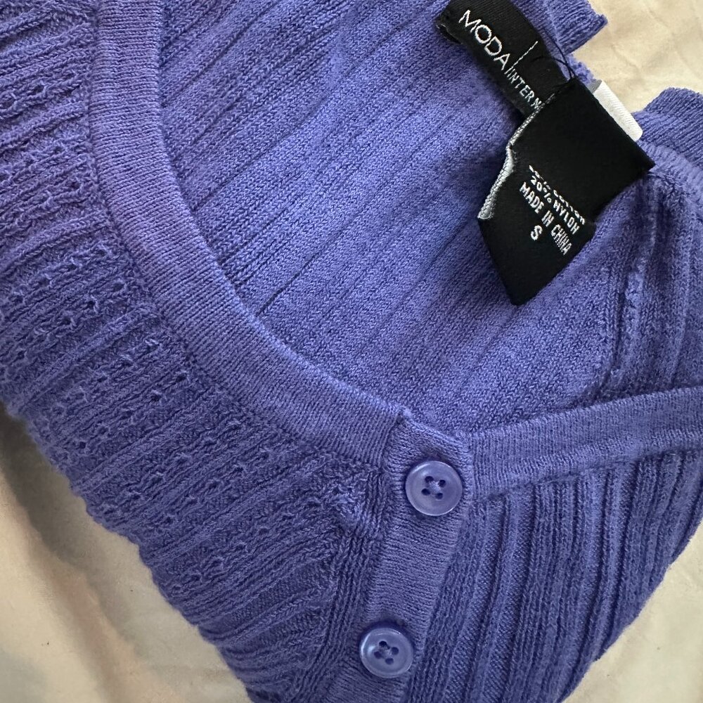 Moda International Purple Sweater - Size Small